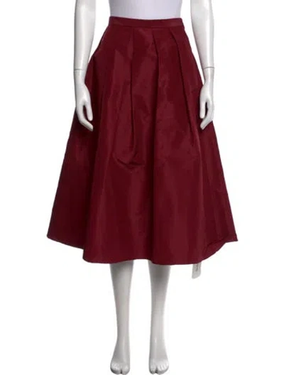 Pre-owned Tibi Silk Midi Length Skirt In Burgundy