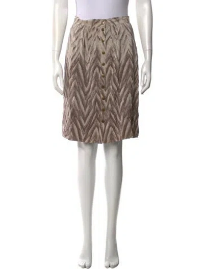 Pre-owned Tibi Silk Midi Length Skirt In Neutral