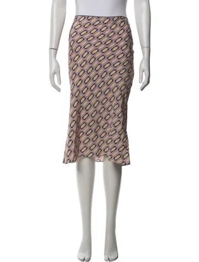 Pre-owned Tibi Silk Midi Length Skirt In Neutrals