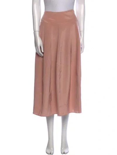 Pre-owned Tibi Silk Midi Length Skirt In Pink
