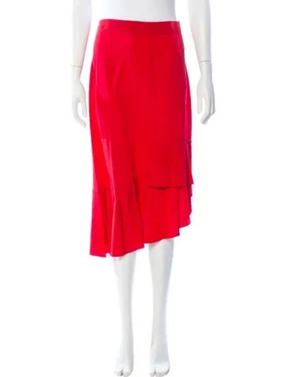 Pre-owned Tibi Silk Midi Length Skirt In Pink
