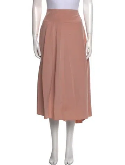Pre-owned Tibi Silk Midi Length Skirt In Pink