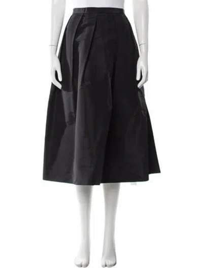 Pre-owned Tibi Silk Midi Length Skirt W/ Tags In Black