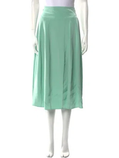 Pre-owned Tibi Silk Midi Length Skirt W/ Tags In Blue