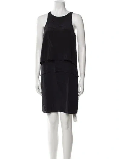 Pre-owned Tibi Silk Mini Dress In Black