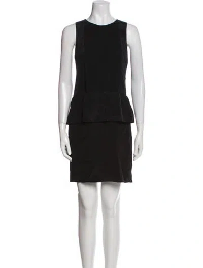 Pre-owned Tibi Silk Mini Dress In Black