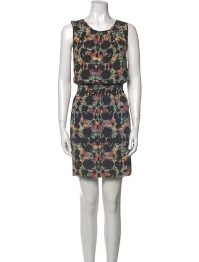 Pre-owned Tibi Silk Mini Dress In Black