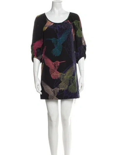 Pre-owned Tibi Silk Mini Dress In Black