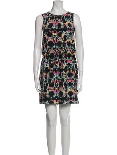 Pre-owned Tibi Silk Mini Dress In Black