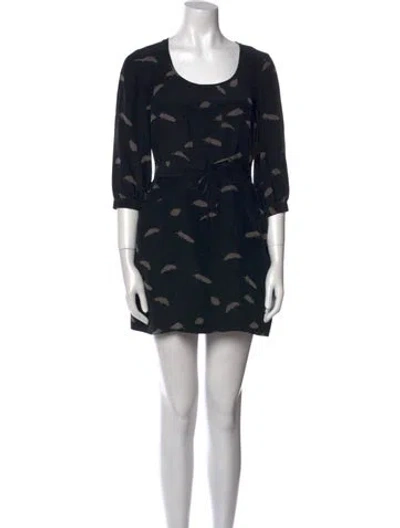 Pre-owned Tibi Silk Mini Dress In Black