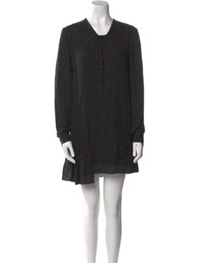 Pre-owned Tibi Silk Mini Dress In Black