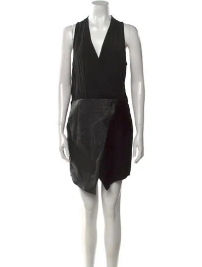 Pre-owned Tibi Silk Mini Dress In Black