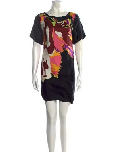 Pre-owned Tibi Silk Mini Dress In Black