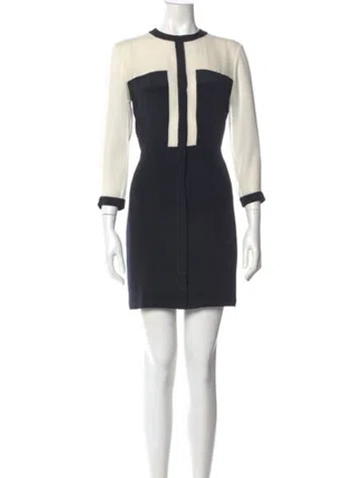 Pre-owned Tibi Silk Mini Dress In Black