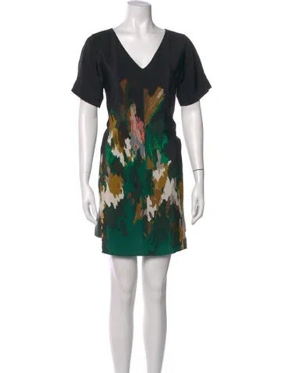 Pre-owned Tibi Silk Mini Dress In Black