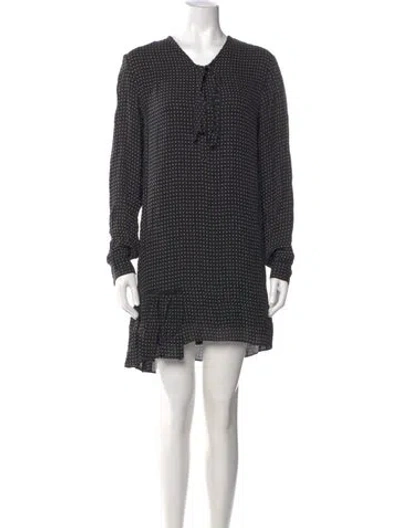 Pre-owned Tibi Silk Mini Dress In Black
