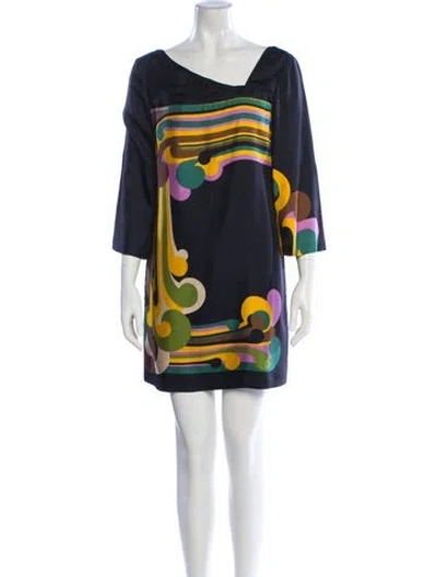 Pre-owned Tibi Silk Mini Dress In Black