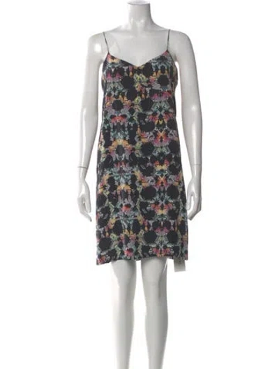 Pre-owned Tibi Silk Mini Dress In Black