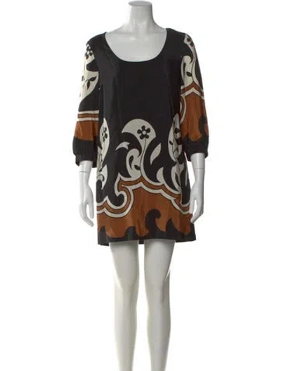 Pre-owned Tibi Silk Mini Dress In Black