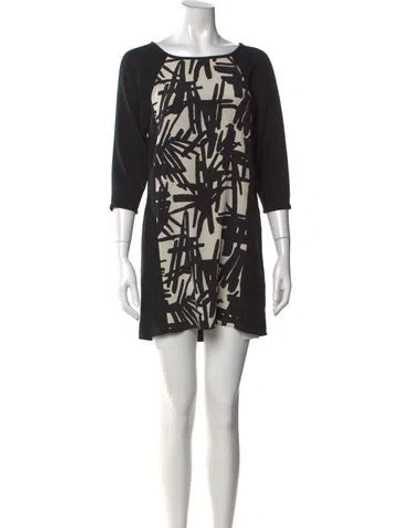 Pre-owned Tibi Silk Mini Dress In Black