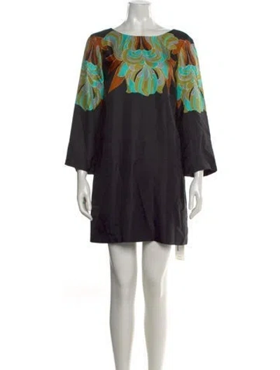 Pre-owned Tibi Silk Mini Dress In Black