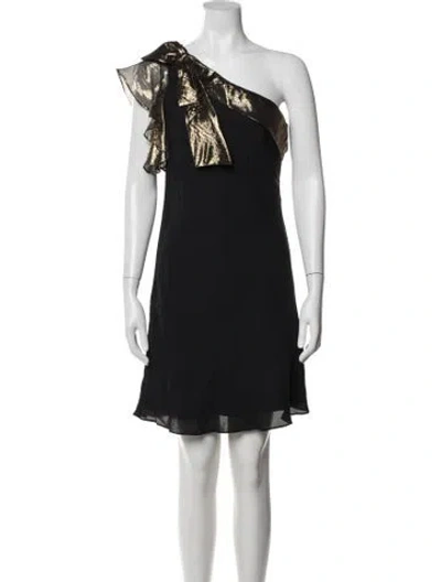 Pre-owned Tibi Silk Mini Dress In Black