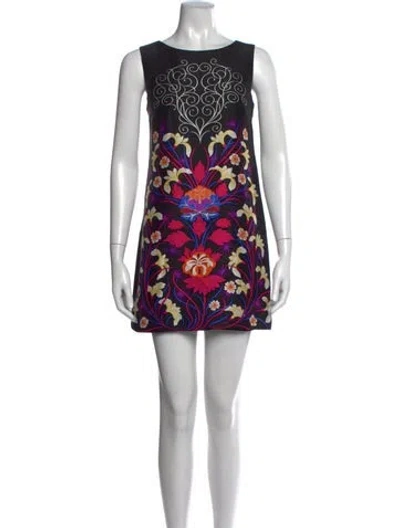 Pre-owned Tibi Silk Mini Dress In Black