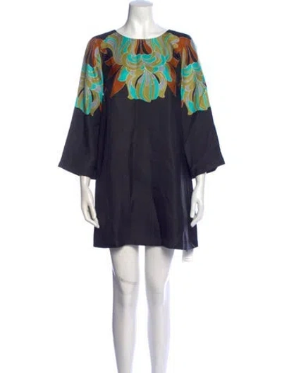 Pre-owned Tibi Silk Mini Dress In Black