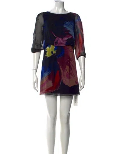 Pre-owned Tibi Silk Mini Dress In Black
