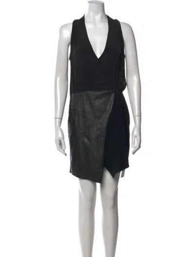 Pre-owned Tibi Silk Mini Dress In Black
