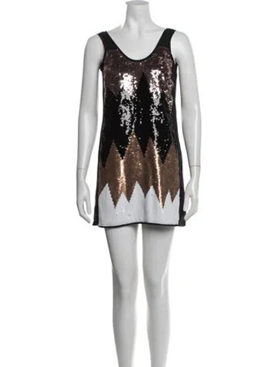 Pre-owned Tibi Silk Mini Dress In Black