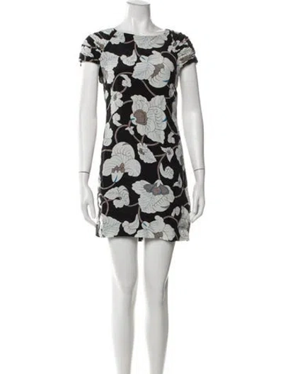 Pre-owned Tibi Silk Mini Dress In Black