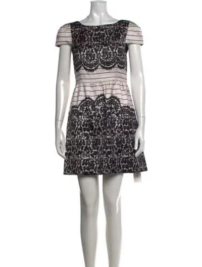 Pre-owned Tibi Silk Mini Dress In Black/neutrals