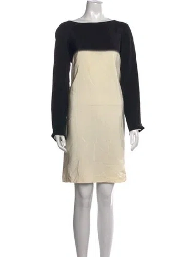 Pre-owned Tibi Silk Mini Dress In Black/neutrals