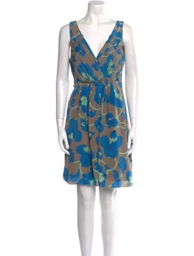 Pre-owned Tibi Silk Mini Dress In Blue