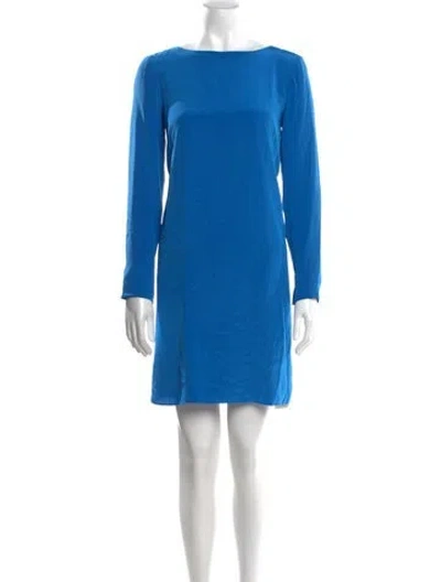 Pre-owned Tibi Silk Mini Dress In Blue