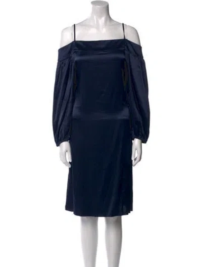 Pre-owned Tibi Silk Mini Dress In Blue