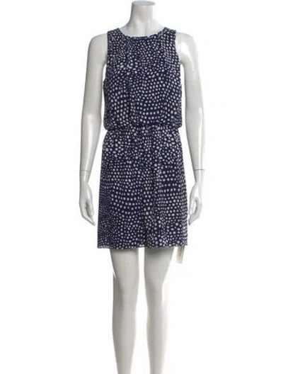 Pre-owned Tibi Silk Mini Dress In Blue