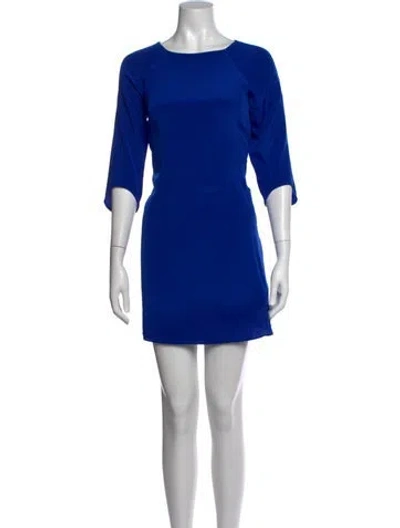 Pre-owned Tibi Silk Mini Dress In Blue