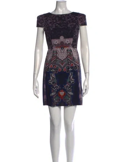 Pre-owned Tibi Silk Mini Dress In Blue