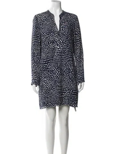 Pre-owned Tibi Silk Mini Dress In Blue