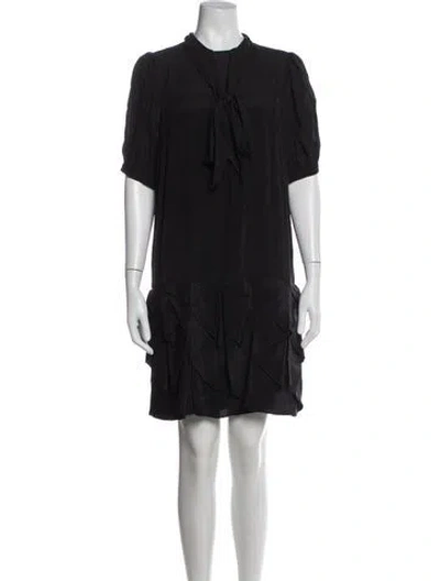 Pre-owned Tibi Silk Mini Dress In Blue
