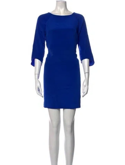 Pre-owned Tibi Silk Mini Dress In Blue