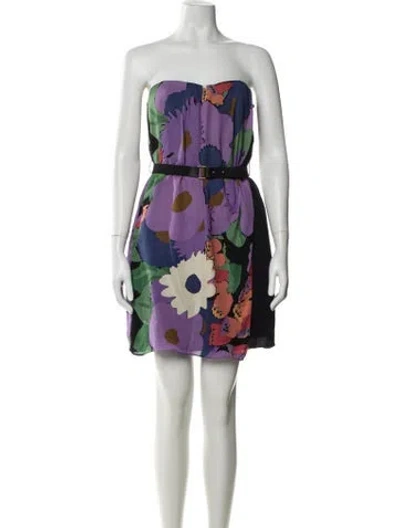 Pre-owned Tibi Silk Mini Dress In Green