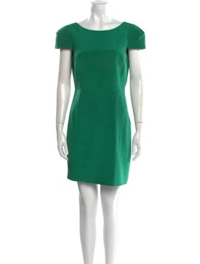 Pre-owned Tibi Silk Mini Dress In Green