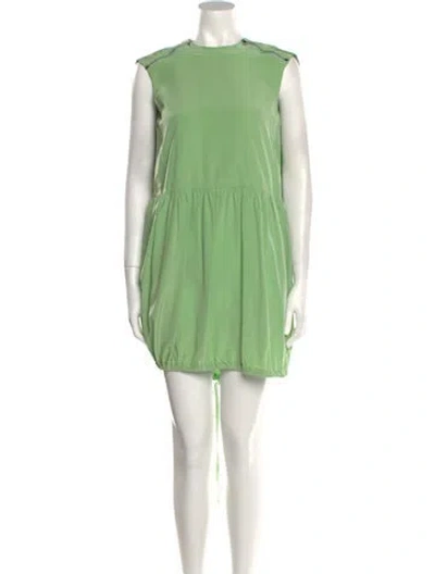 Pre-owned Tibi Silk Mini Dress In Green