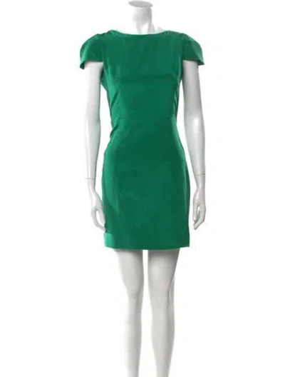 Pre-owned Tibi Silk Mini Dress In Green