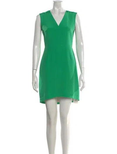 Pre-owned Tibi Silk Mini Dress In Green