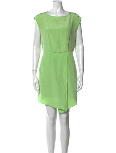 Pre-owned Tibi Silk Mini Dress In Green