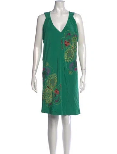 Pre-owned Tibi Silk Mini Dress In Green